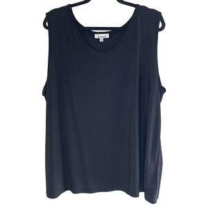 SERENGETI‎ Black Sleeveless Top, 2X